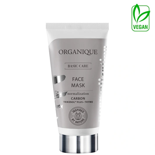 ORGANIQUE Basic Care Normalizuojanti veido kaukė su aktyvinta anglimi 50 ml