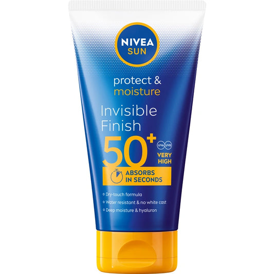 NIVEA SUN Invisible Finish Drėkinamasis kremas nuo saulės SPF50+ 150 ml