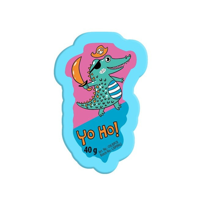 CHLAPU CHLAP Juokinga vonios tabletė Piratų Krokodilas - gumos burbulas 40g