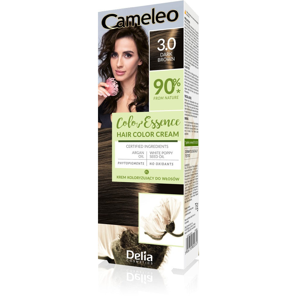 DELIA COSMETICS CAMELEO Color Essence Spalvą keičiančios kremas nr 3.0 - tamsiai ruda