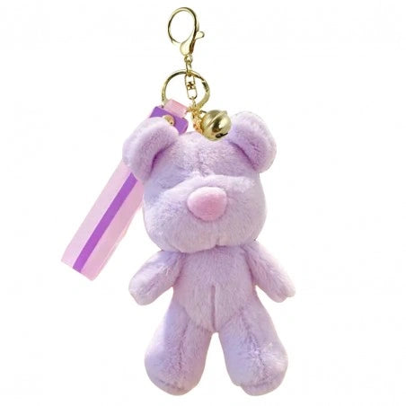 ECARLA Raktų pakabukas - Pūkuotas meškutis violetinis BRL359FIO