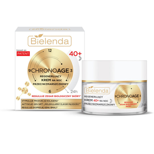 BIELENDA CHRONO AGE 24H Regeneruojantis Kremas prieš raukšles 40+ nakčiai 50ml