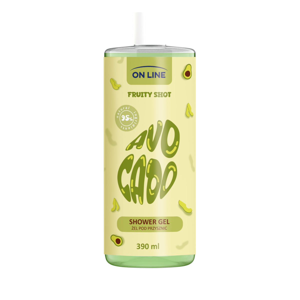 ON LINE Fruity Shot Dušo gelis Avokado 390 ml