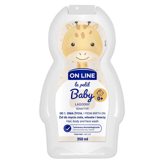 On Line Le Petit Baby Švelnus 3w1 gelis veidui, kūnui ir plaukams - nuo 1 dienos gyvenimo 350ml