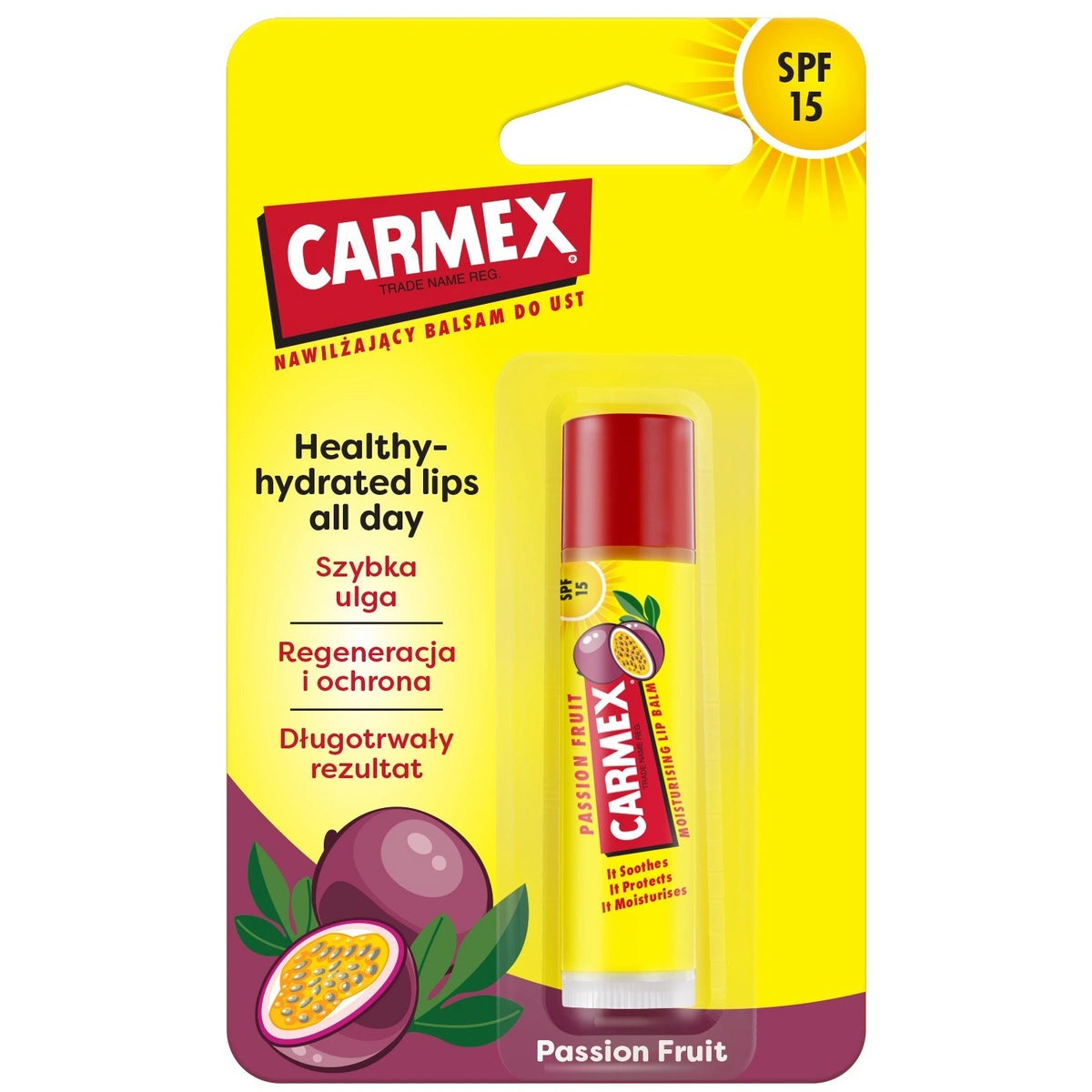 CARMEX Apsauginis lūpų balzamas su Marakuja SPF 15 4,25 g