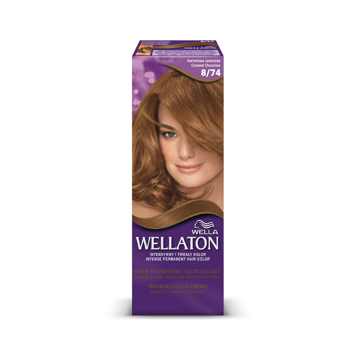 Wella Wellaton Intensyvus spalvą suteikiantis kremas nr. 8/74 Karamelinė Šokoladas