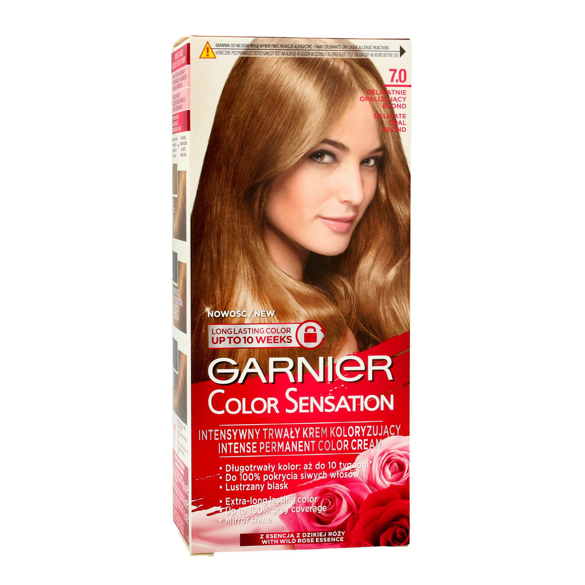 GARNIER Color Sensation Kremas koloryzujący 7.0 Opal Blond- Delikatnie Opalizujący Blond 1op.