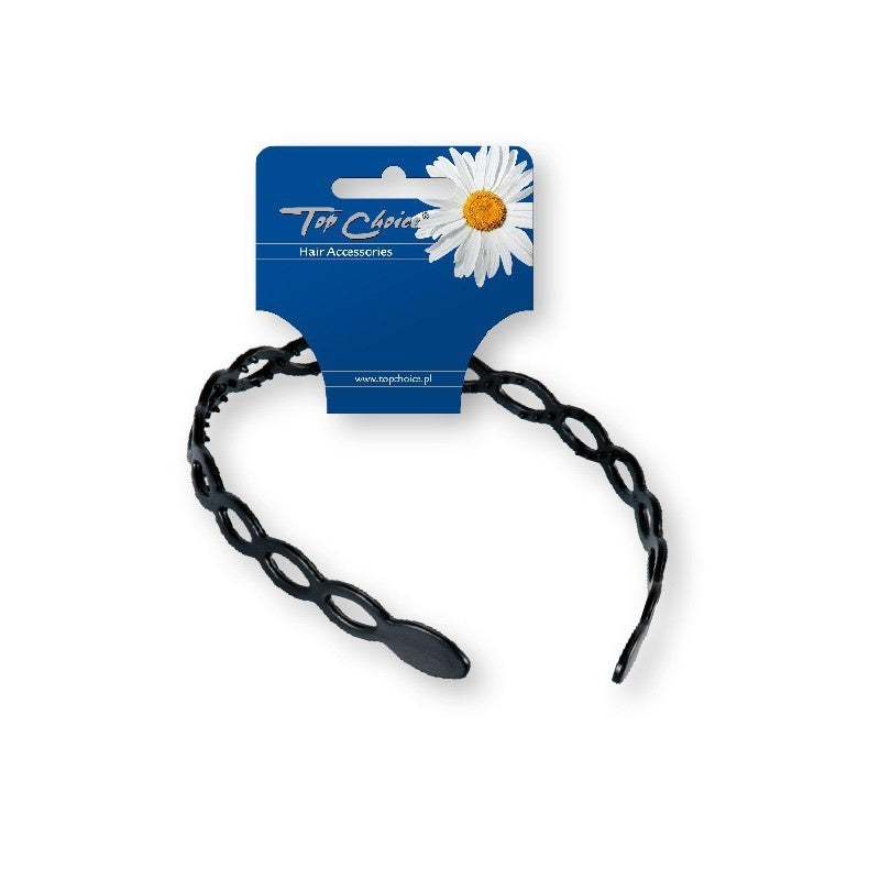 Top Choice Juodos ażurowos plaukų juosta