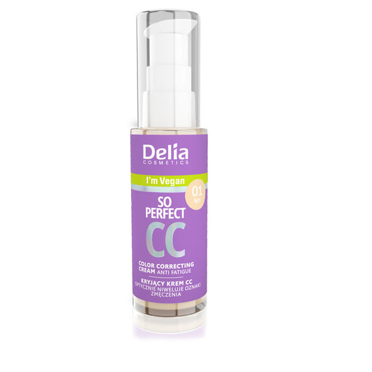 DELIA COSMETICS So Perfect Maskuojamasis CC kremas - 01 Light 30ml