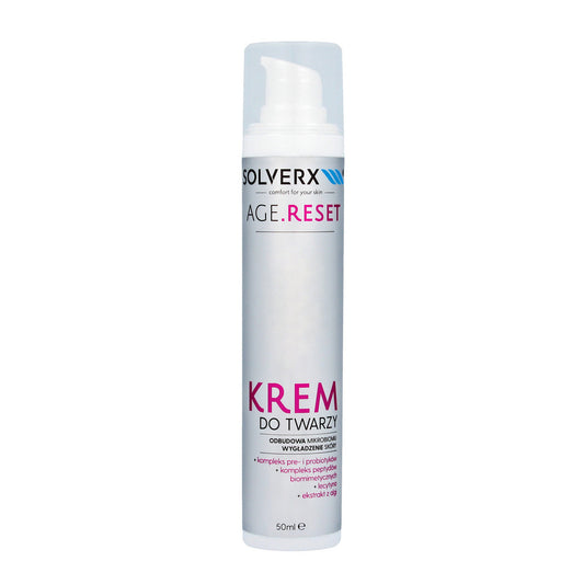 SOLVERX Age.Reset Veido kremas - Mikrobiomo atkūrimas & Odos glotninimas 50ml