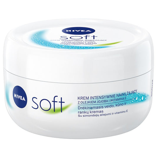 NIVEA Soft Krem intensyviai drėkinantis su jojobos aliejumi ir vitaminu E 200 ml