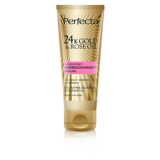 PERFECTA 24K Gold & Rose Oil Prabangus smulkus šveitiklis 75 g