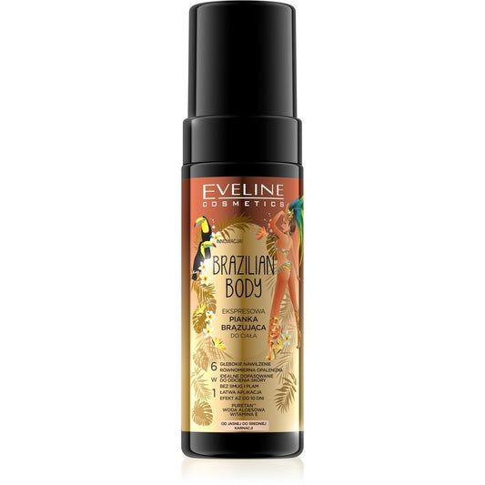 EVELINE Brazilian Body Ekspresinė bronzinimo putos kūnui 6w1 150 ml