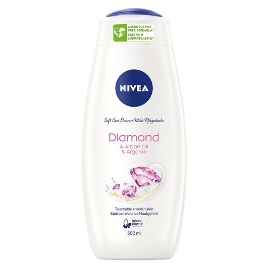 NIVEA Care Shower Drėkinamasis dušo gelis Diamond & Argan Oil 500 ml