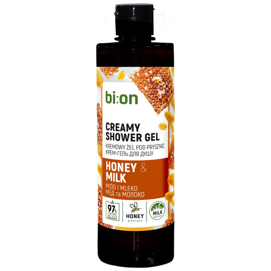 BIO NATURELL Kreminis dušo gelis Medus ir Pienas 473 ml