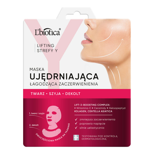 L'BIOTICA Lifting Strefy Y Kėlimo kaukė, stangrinanti ir ramina paraudimus