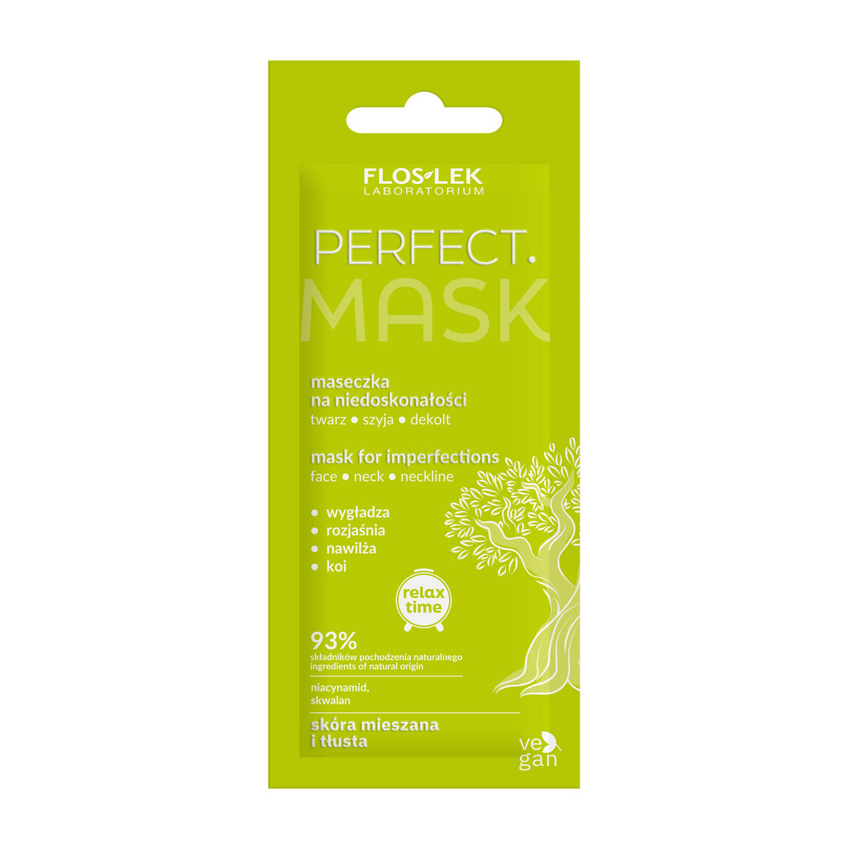 FLOSLEK Relax Time Maseczka antinodų Perfect veidui, kaklui ir dekoltui 6ml