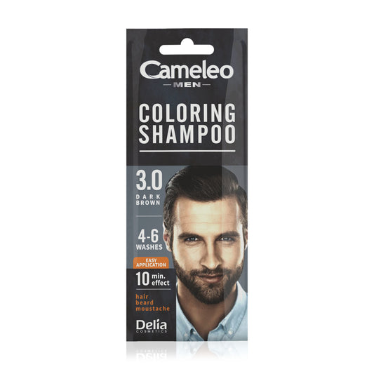 CAMELEO MEN Dažantis šampūnas 3.0 Tamsiai rudas 15 ml