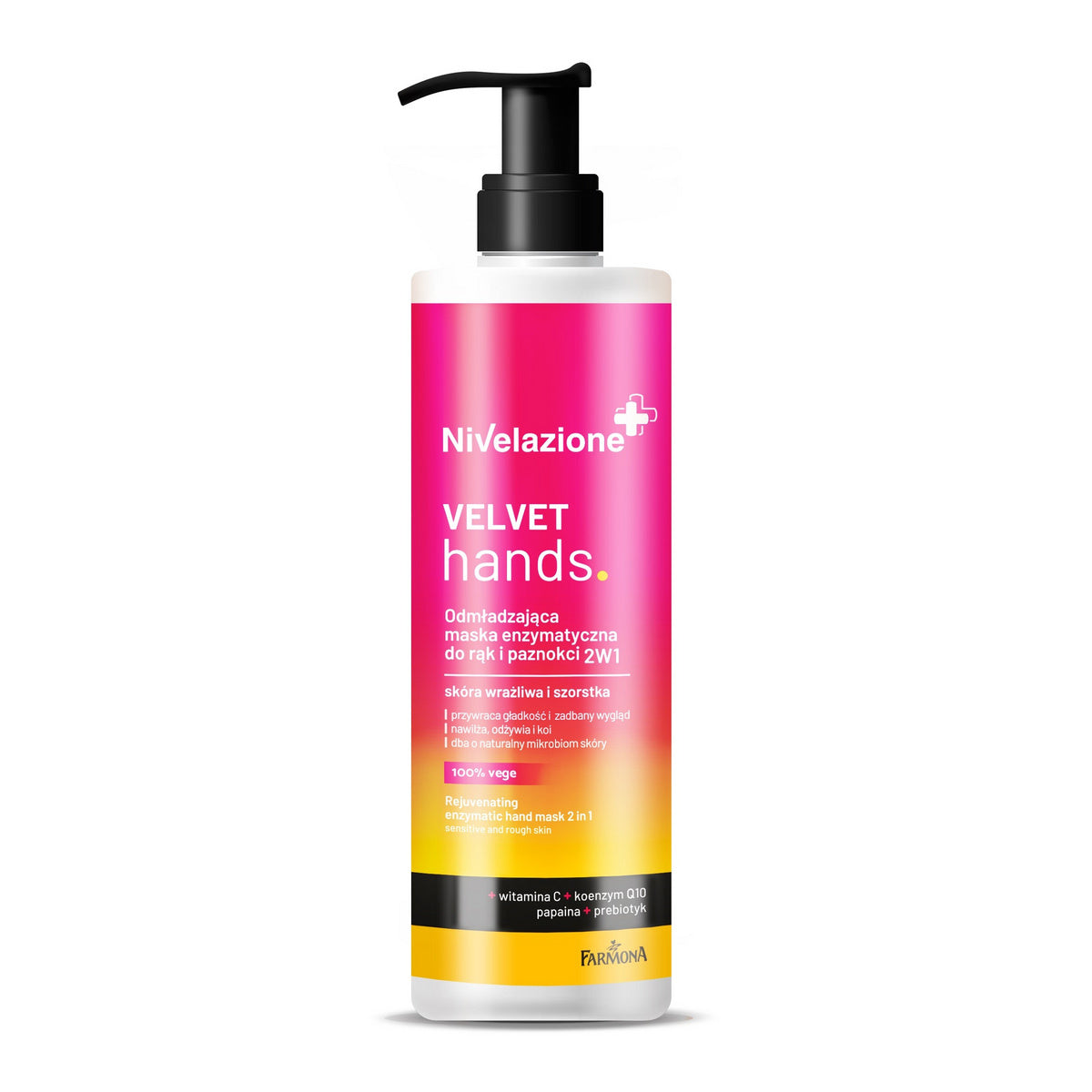 NIVELAZIONE Velvet Hands Atjaunojanti fermentinė kaukė rankoms 2in1 - jautriai ir šiurkščiai odai 200 ml