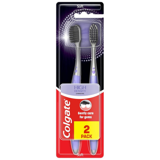Colgate dantų šepetėlis High Density Charcoal - soft DUO 1op.-2vnt