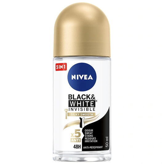 NIVEA Moteriškas antiperspirantas Black & White Invisible Silky Smooth 50 ml