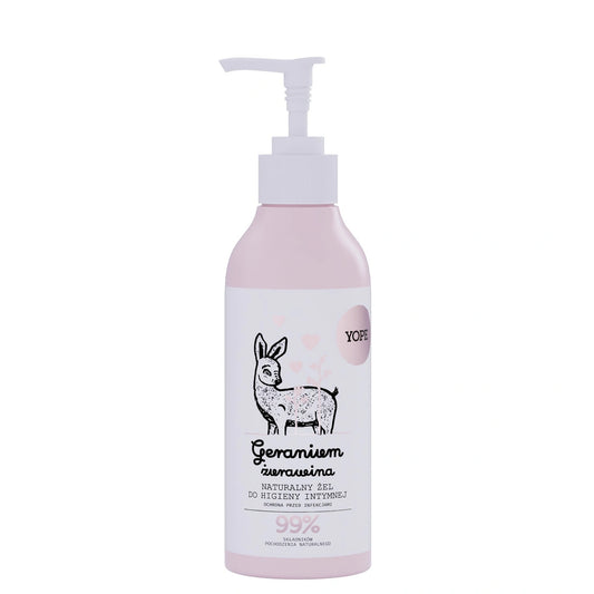 YOPE Natūralus intymios higienos gelis Geranium ir Spanguolė 300ml