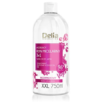 DELIA COSMETICS Raminantis micelinis skystis 3w1 XXL 750ml