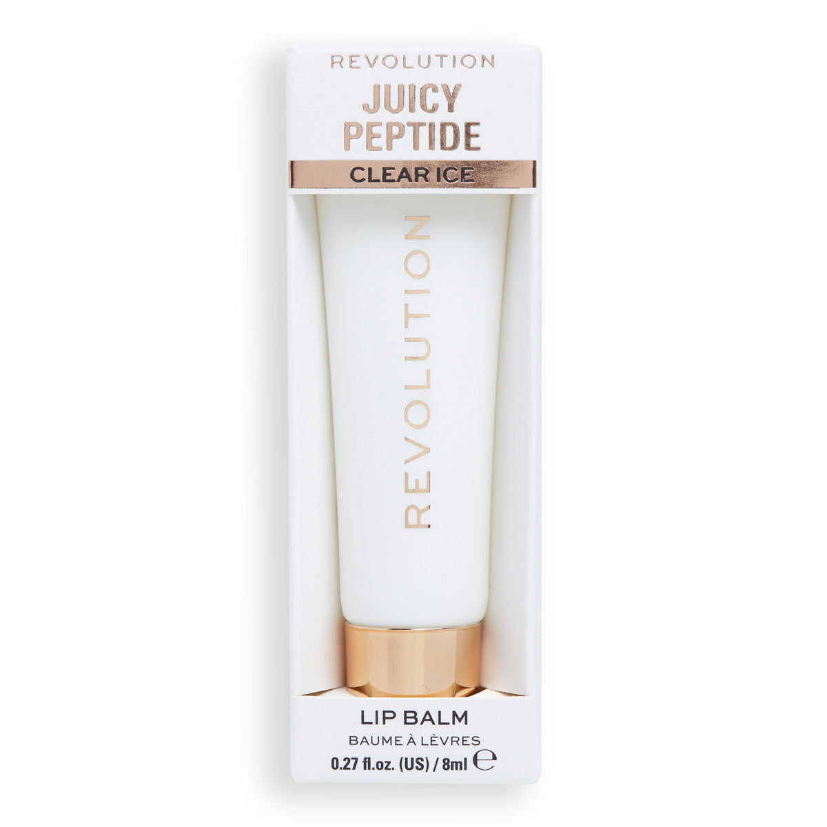 REVOLUTION Juicy Peptide Lūpų balzamas-blizgis Clear Ice 8 ml