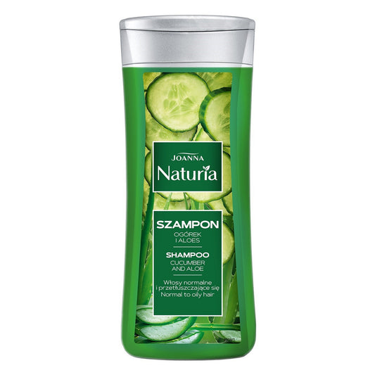 JOANNA Naturia Šampūnas normaliai ir riebiai plaukų odai - Agurkas ir Aloe 200 ml