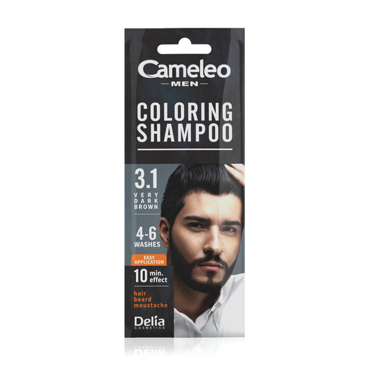 CAMELEO MEN Dažantis šampūnas 3.1 Labai Tamsiai Rudas 15 ml