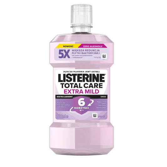 LISTERINE Burnos skalavimo skystis Total Care - Extra Mild (švelnus skonis) 500 ml