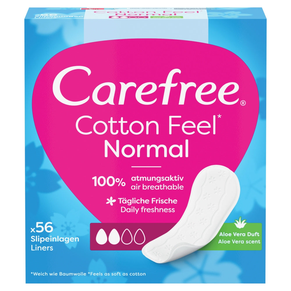 CAREFREE Cotton Feel Aloe Higieninės įklotai - normal 1op.-56vnt.