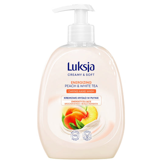 Luksja Creamy & Soft Energizuojantis Kreminis Skystas Muilas Persikas ir Baltoji Arbata 500ml
