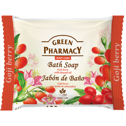 GREEN PHARMACY Kietas muilas su goji uogomis + migdolų aliejumi 100 g