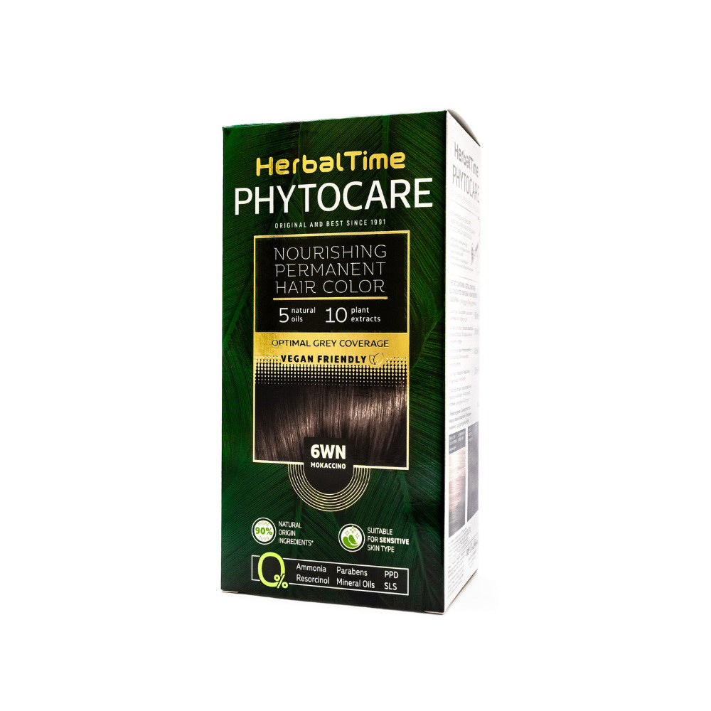 HERBAL TIME Phytocare Natūralių plaukų dažų 6WN Mokaccino