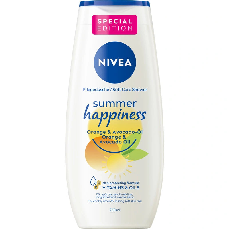 NIVEA Care Shower Dušo gelis Vasaros laimė Apelsinas & Avokadas - ribota edicija 250 ml