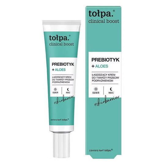 TOŁPA Clinical Boost Prebiotikas + Ramunėlių raminamasis veido kremas 40 ml