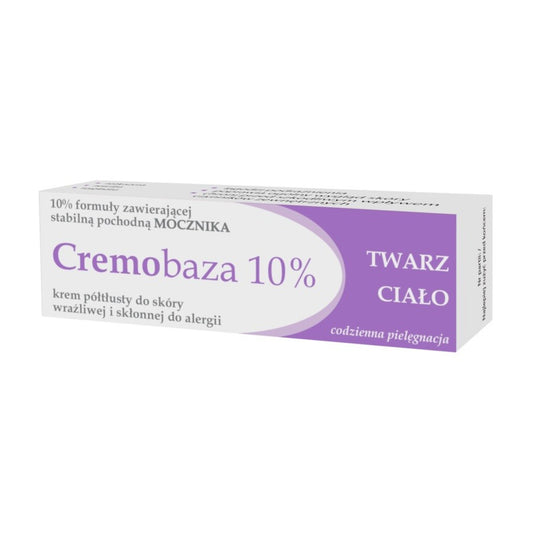 CREMOBAZA 10% Kremas pusiau riebus su karbamidu veidui ir kūnui - jautriai ir alergiškai odai 30g