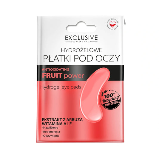 EXCLUSIVE COSMETICS Vaisių galia hidrogeliniai paakių pleistrai Regeneruojantys 1 pora