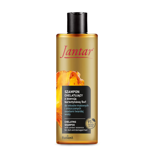 JANTAR Chelatuojantis šampūnas su gintaru 5w1 nuoblogiems ir pažeistiems plaukams 300 ml