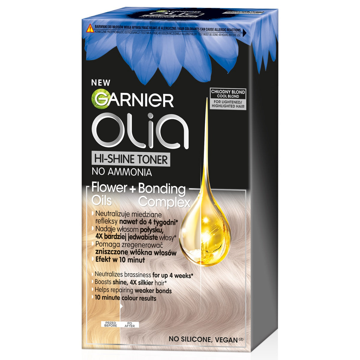GARNIER Olia Hi-Shine Toneris plaukams blond - Šaltas blondas 1op.