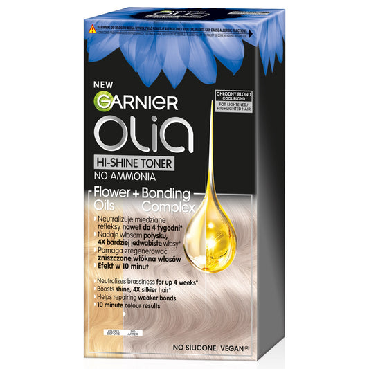 GARNIER Olia Hi-Shine Toneris plaukams blond - Šaltas blondas 1op.