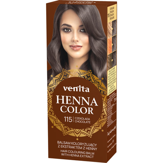 VENITA Henna Color Balsamas su henna - 115 Šokoladas