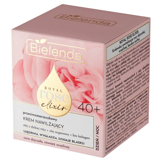 BIELENDA Royal Rose Elixir 40+ Priešraukšlinis drėkinamasis kremas dienai/nakčiai 50 ml