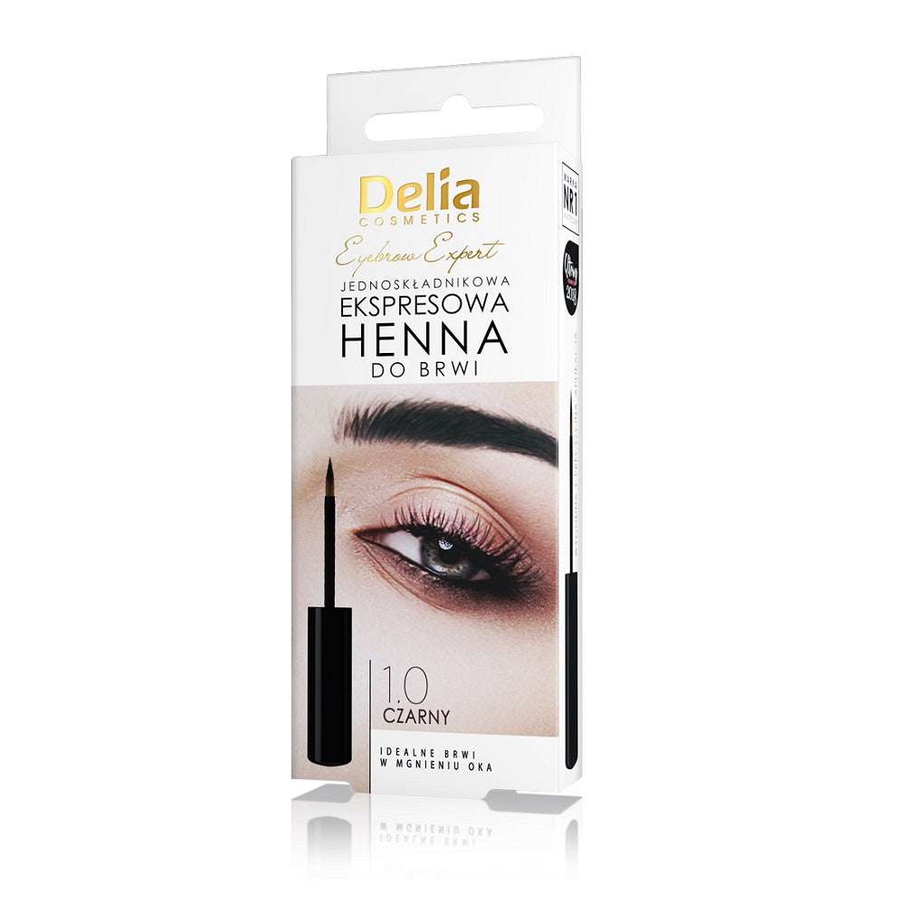 DELIA Eyebrow Expert Henna ekspresinė antakių dažai 1.0 Juoda 6 ml