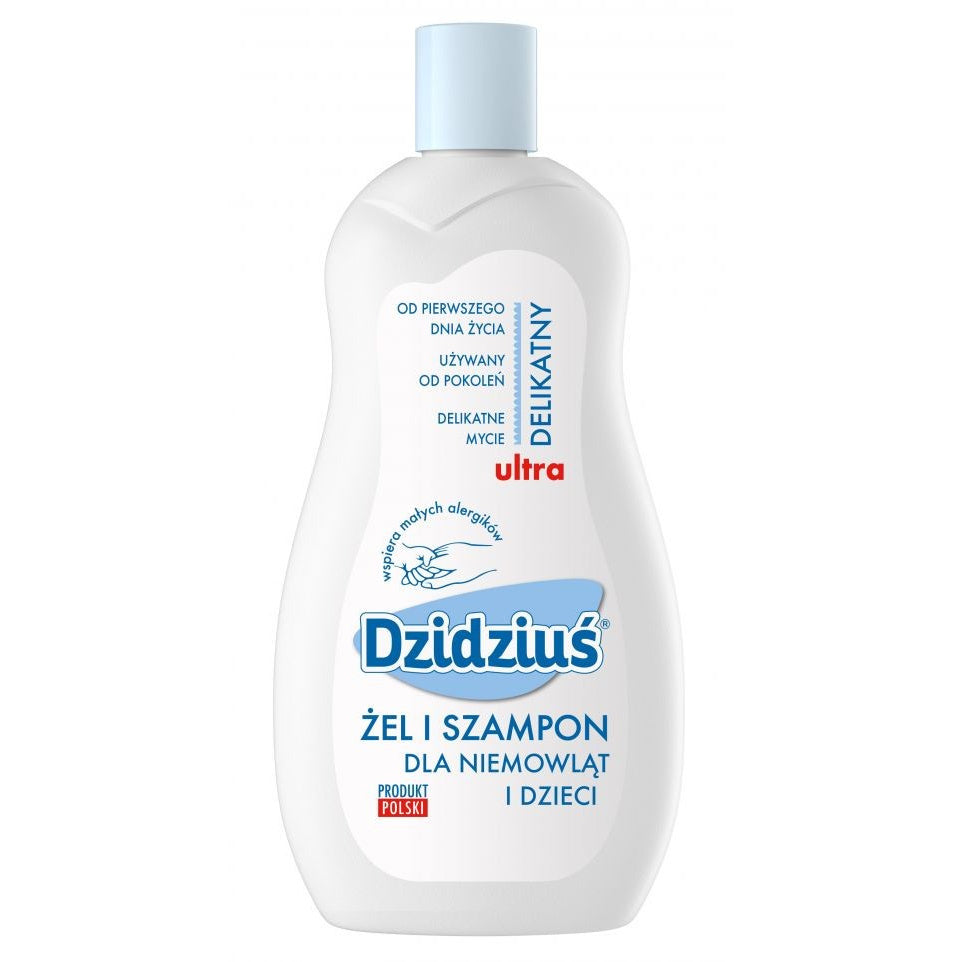 Dzidziuś Gel Šampūnas kūdikiams ir vaikams su kviečių baltymais 500ml