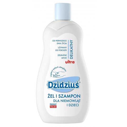 Dzidziuś Gel Šampūnas kūdikiams ir vaikams su kviečių baltymais 500ml
