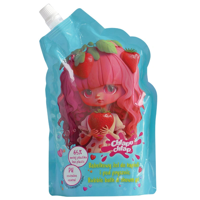 CHLAPU CHLAP Putų gelis voniai ir dušui doypack - kvapas braškė 400 ml