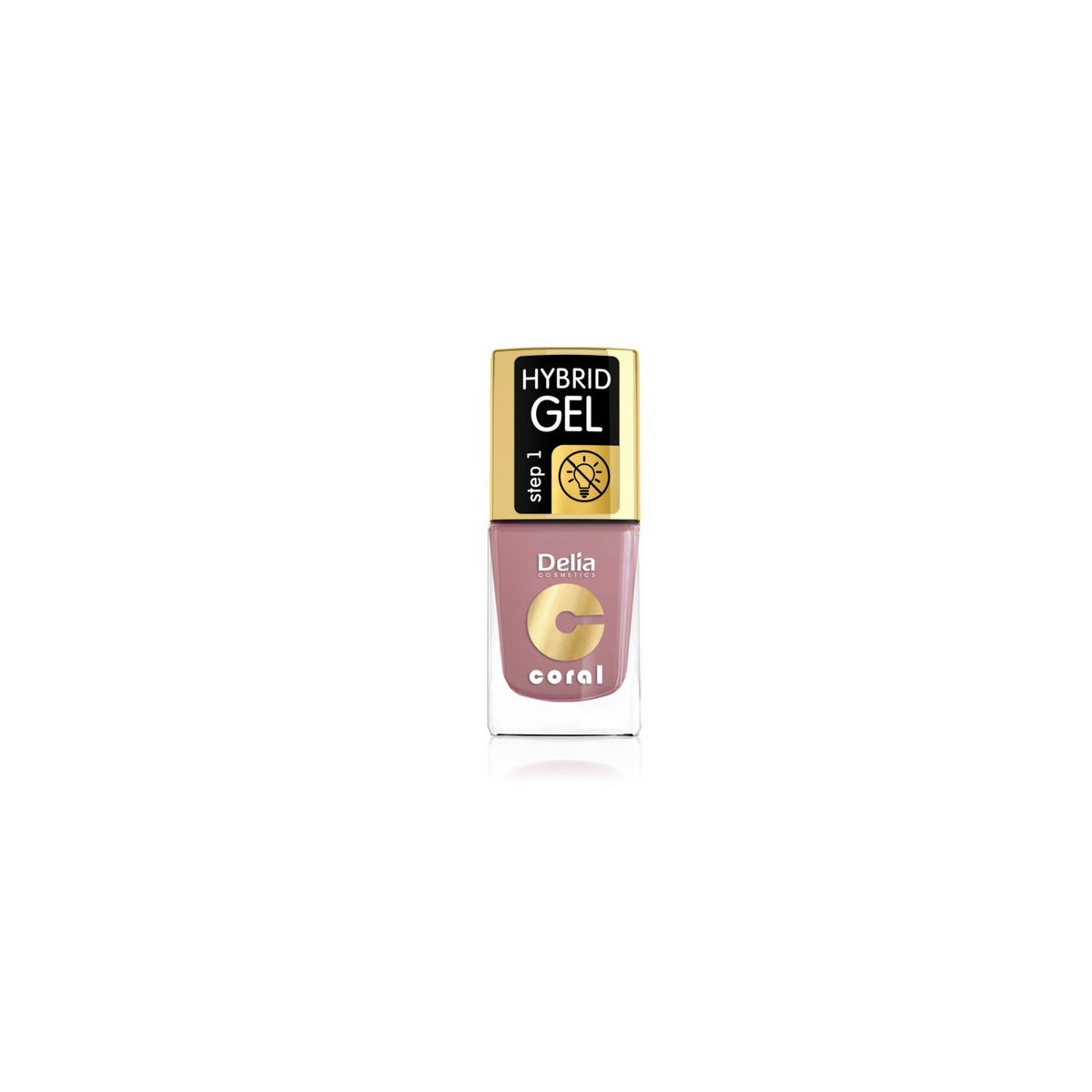 DELIA COSMETICS Coral Hybrid Gel Nagų lakas nr 44 Tea Rose 11ml