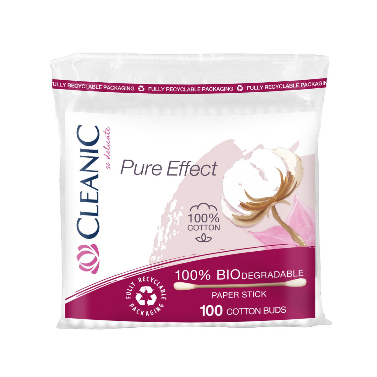 Cleanic Higieniniai pagaliukai Pure Effect - 100% biologiškai skaidūs
